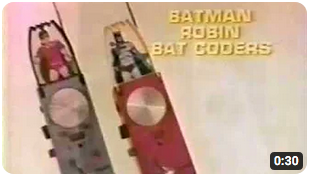 Batman and Robin Bat Coders Vintage Toys Mego Vintage Toy TV commercials